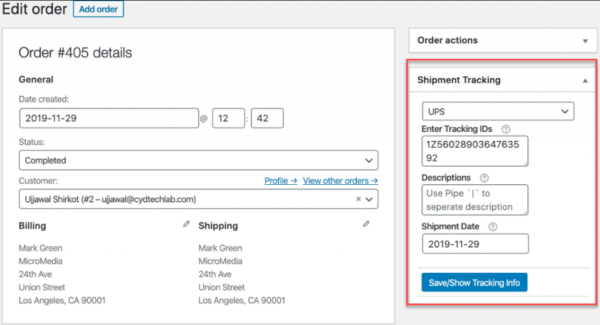 WooCommerce Shipment Tracking - Image 2