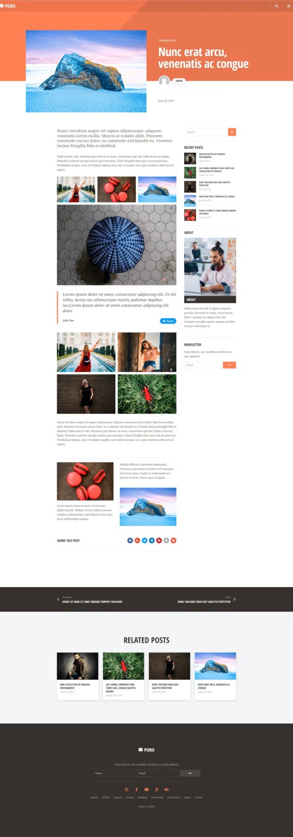 Poro - Photography Elementor Template Kit - Image 8