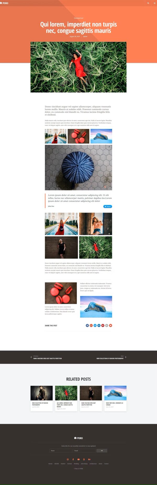 Poro - Photography Elementor Template Kit - Image 10