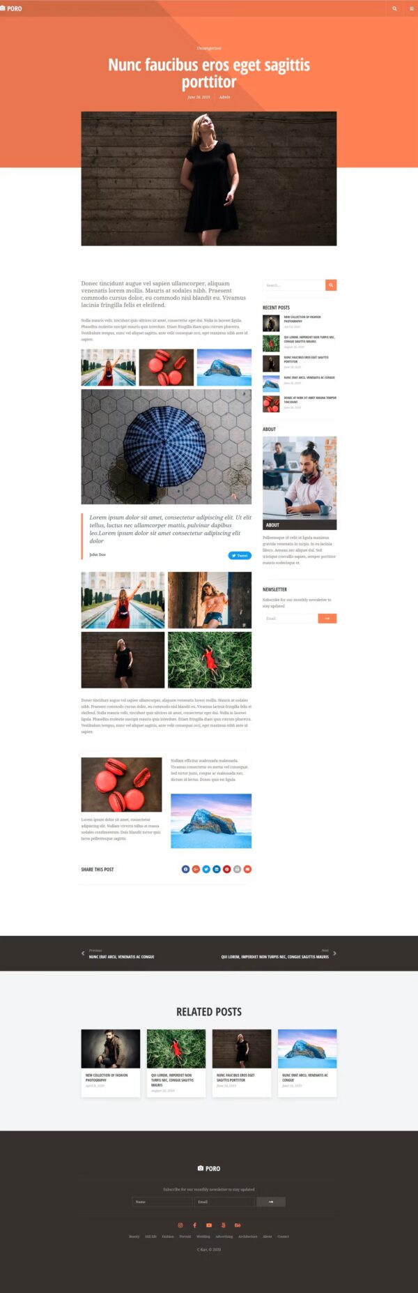 Poro - Photography Elementor Template Kit - Image 3