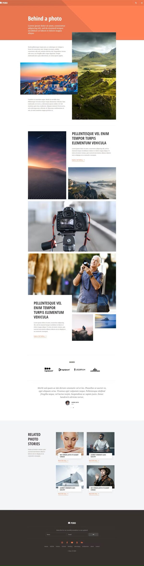Poro - Photography Elementor Template Kit - Image 4