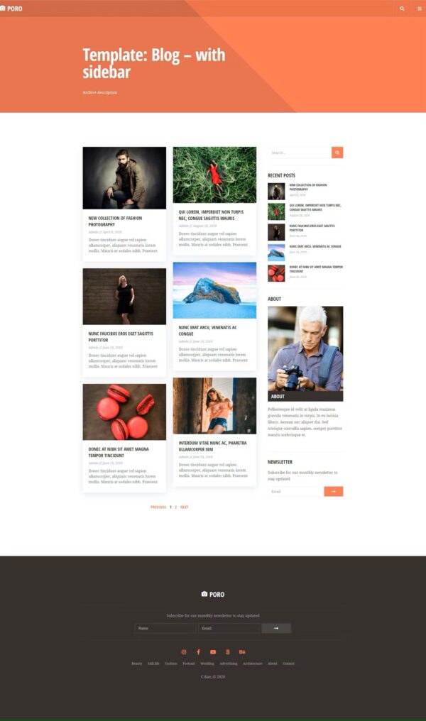 Poro - Photography Elementor Template Kit - Image 5