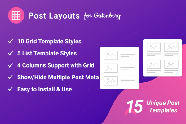 Post Layouts Pro for Gutenberg - Image 2