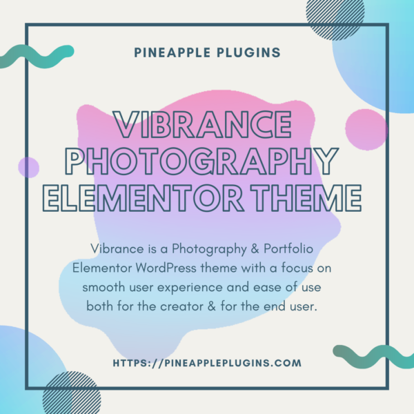 Vibrance - Photography Elementor Theme
