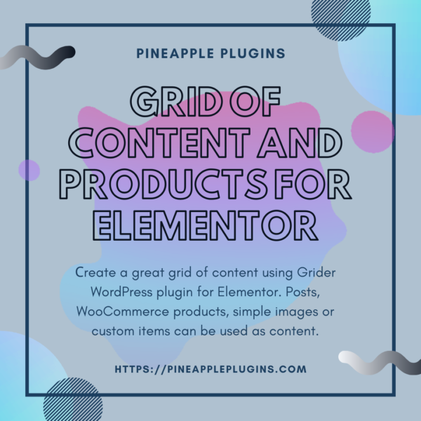 Grid of Content and Products for Elementor