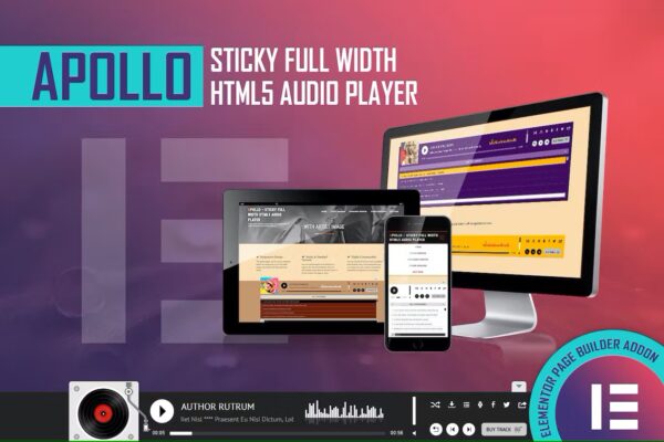 Apollo - HTML5 Audio Player - Elementor Widget - Image 2