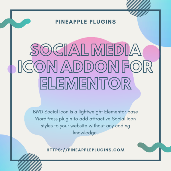 Social Media Icon addon for Elementor