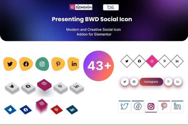 Social Media Icon addon for Elementor - Image 2